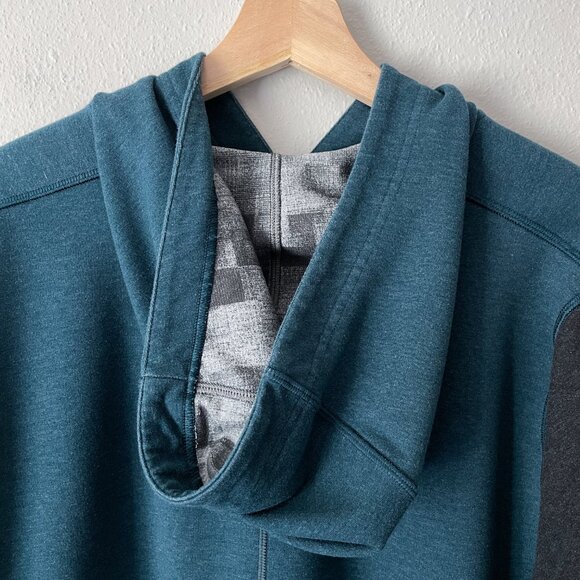 Lululemon Pave Pullover Hoodie Men's Size *XXL? Alberta Lake Teal Black/Gray - Picture 7 of 13